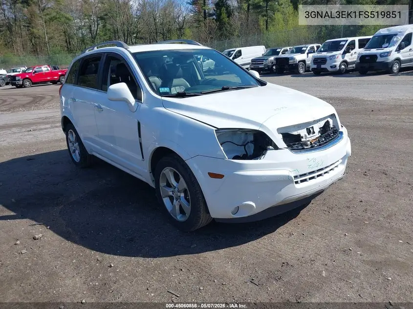 2015 Chevrolet Captiva Sport Lt VIN: 3GNAL3EK1FS519851 Lot: 45060856