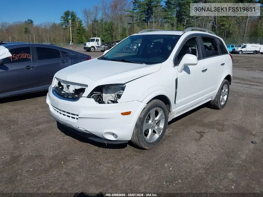 2015 Chevrolet Captiva Sport Lt VIN: 3GNAL3EK1FS519851 Lot: 45060856