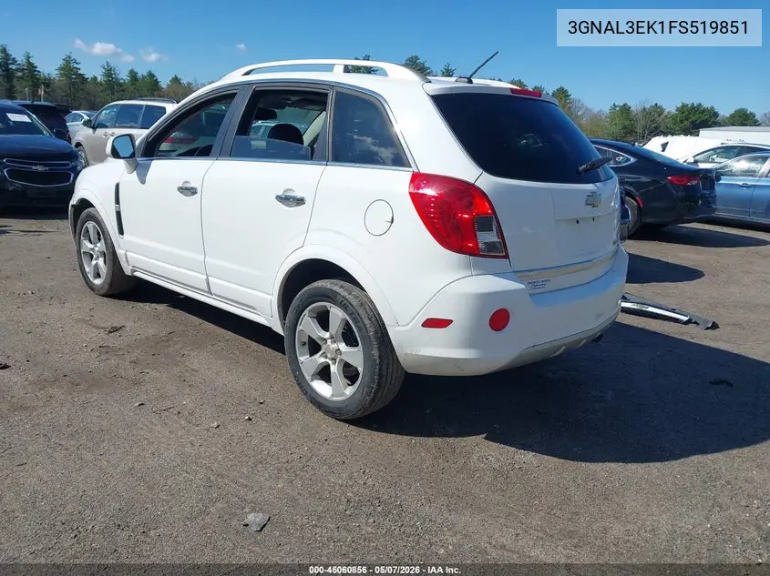 2015 Chevrolet Captiva Sport Lt VIN: 3GNAL3EK1FS519851 Lot: 45060856