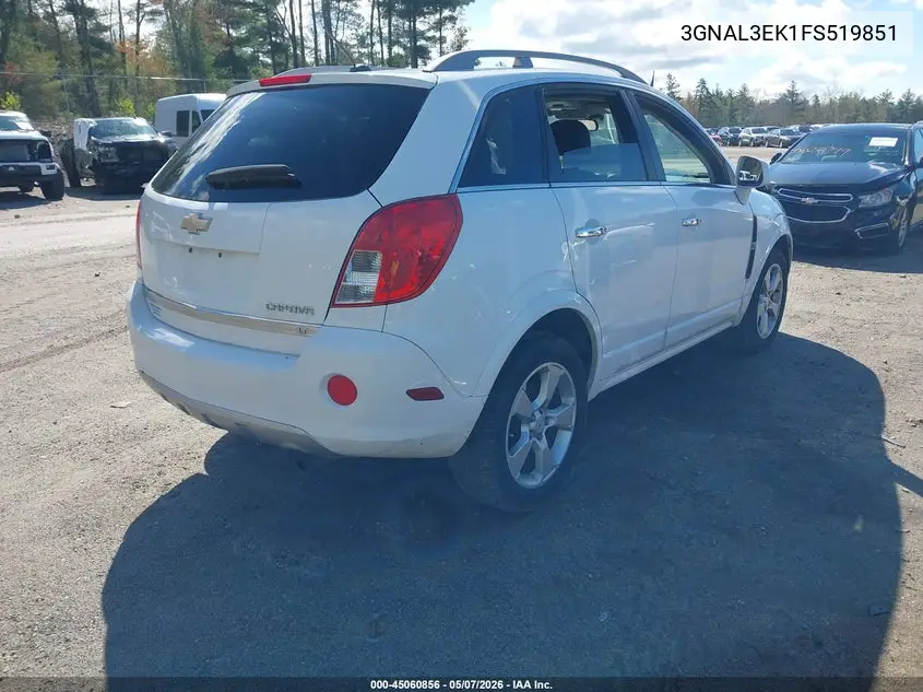 2015 Chevrolet Captiva Sport Lt VIN: 3GNAL3EK1FS519851 Lot: 45060856
