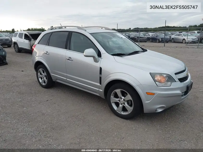 2015 Chevrolet Captiva Sport Fleet Lt VIN: 3GNAL3EK2FS505747 Lot: 45404645
