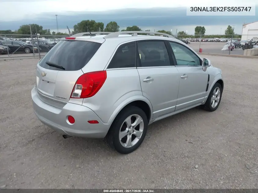 2015 Chevrolet Captiva Sport Fleet Lt VIN: 3GNAL3EK2FS505747 Lot: 45404645