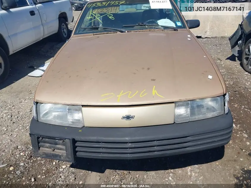1991 Chevrolet Cavalier Vl/Rs VIN: 1G1JC14G8M7167141 Lot: 45381457