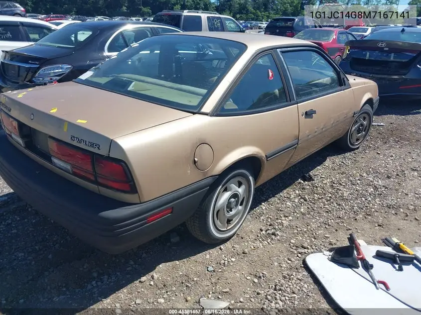 1991 Chevrolet Cavalier Vl/Rs VIN: 1G1JC14G8M7167141 Lot: 45381457