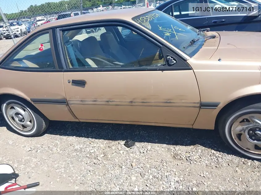 1991 Chevrolet Cavalier Vl/Rs VIN: 1G1JC14G8M7167141 Lot: 45381457
