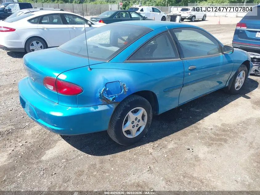 2000 Chevrolet Cavalier VIN: 1G1JC1247Y7107804 Lot: 45252536