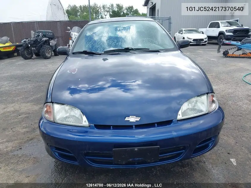 2001 Chevrolet Cavalier Vl/Vlx VIN: 1G1JC524217370540 Lot: 12614780