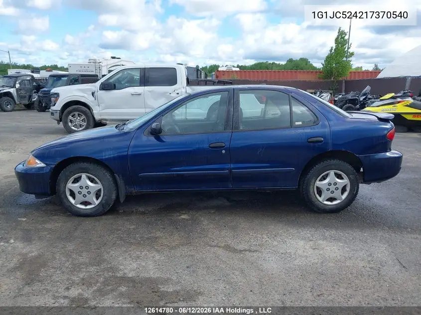 2001 Chevrolet Cavalier Vl/Vlx VIN: 1G1JC524217370540 Lot: 12614780