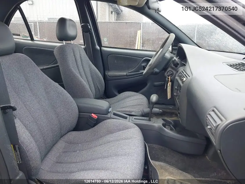 2001 Chevrolet Cavalier Vl/Vlx VIN: 1G1JC524217370540 Lot: 12614780