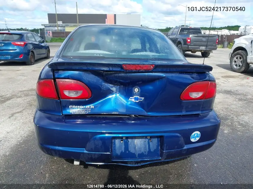 2001 Chevrolet Cavalier Vl/Vlx VIN: 1G1JC524217370540 Lot: 12614780