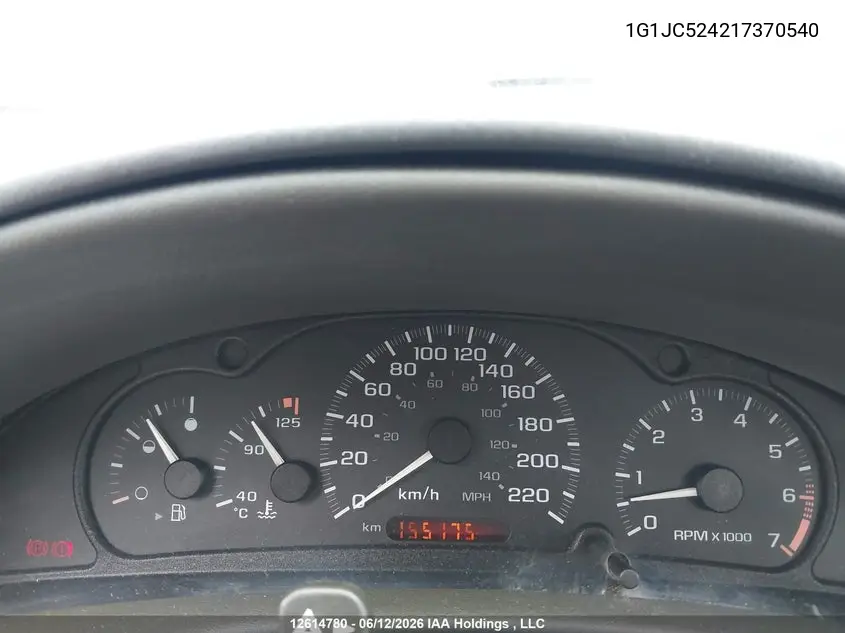 2001 Chevrolet Cavalier Vl/Vlx VIN: 1G1JC524217370540 Lot: 12614780