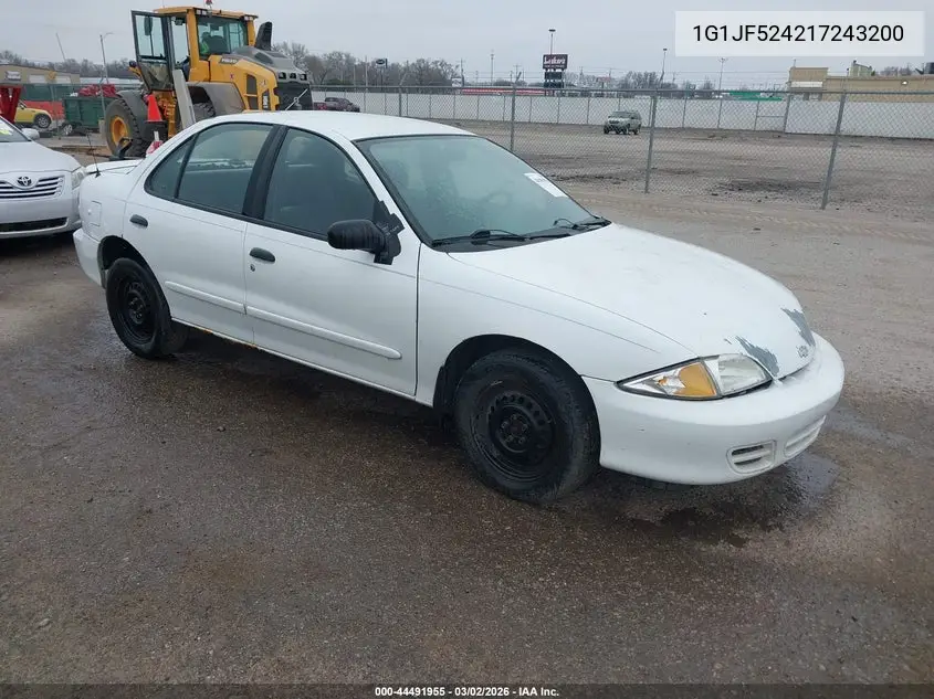 2001 Chevrolet Cavalier Ls VIN: 1G1JF524217243200 Lot: 44491955