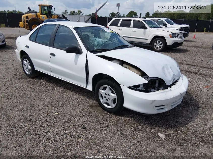 2001 Chevrolet Cavalier VIN: 1G1JC524117273541 Lot: 45220685