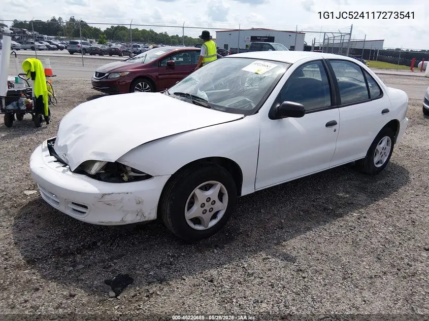 2001 Chevrolet Cavalier VIN: 1G1JC524117273541 Lot: 45220685