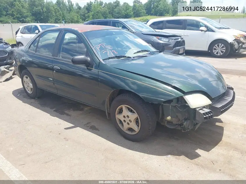 2001 Chevrolet Cavalier VIN: 1G1JC524417286994 Lot: 45561531