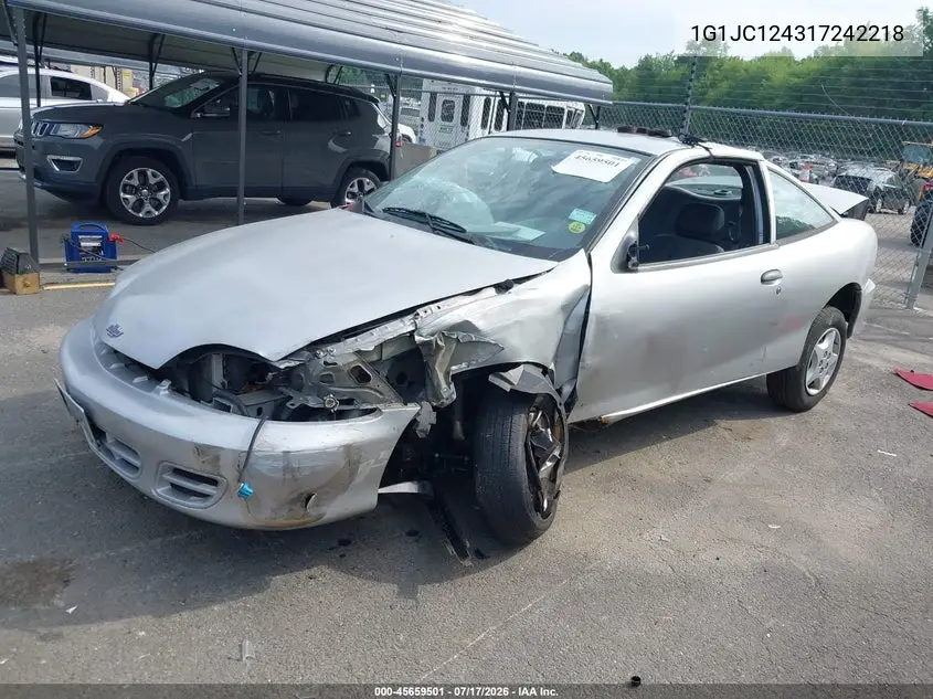 2001 Chevrolet Cavalier VIN: 1G1JC124317242218 Lot: 45659501