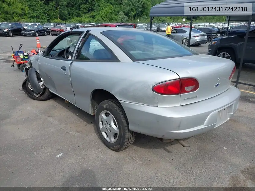 2001 Chevrolet Cavalier VIN: 1G1JC124317242218 Lot: 45659501
