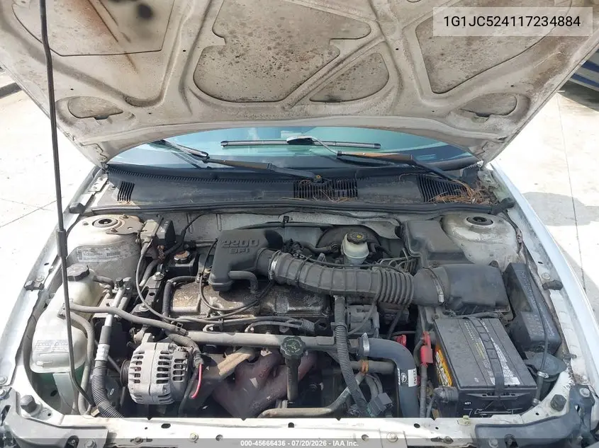 2001 Chevrolet Cavalier VIN: 1G1JC524117234884 Lot: 45666436