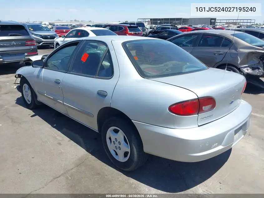 2002 Chevrolet Cavalier VIN: 1G1JC524027195240 Lot: 44991904