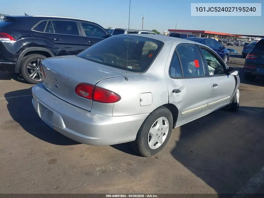 2002 Chevrolet Cavalier VIN: 1G1JC524027195240 Lot: 44991904