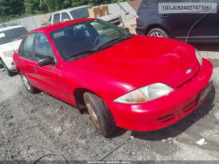 2002 Chevrolet Cavalier VIN: 1G1JC524027473361 Lot: 45297023