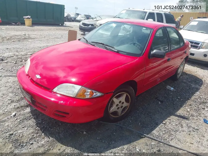 2002 Chevrolet Cavalier VIN: 1G1JC524027473361 Lot: 45297023