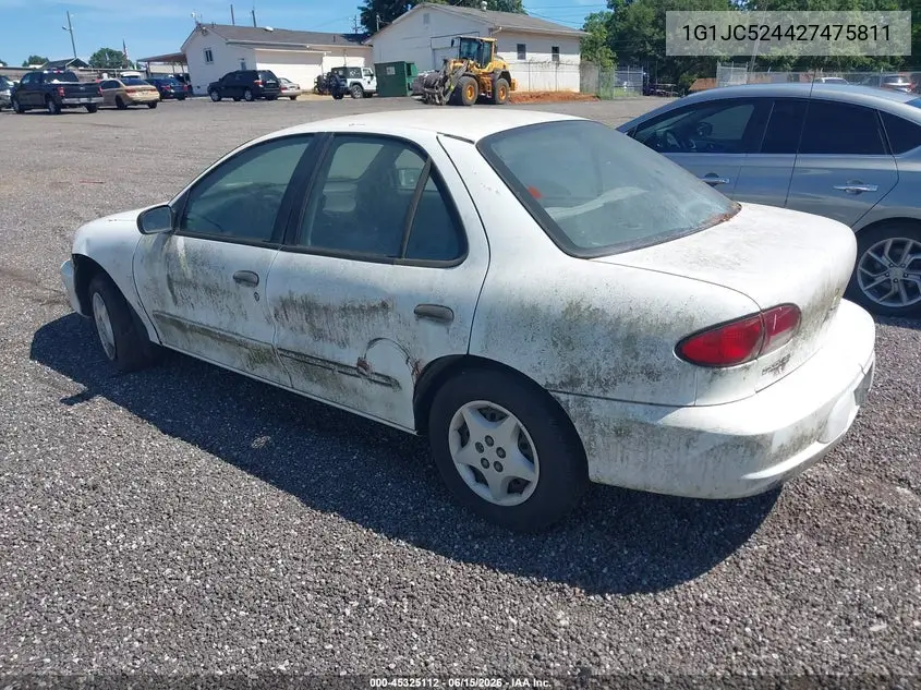 2002 Chevrolet Cavalier VIN: 1G1JC524427475811 Lot: 45325112