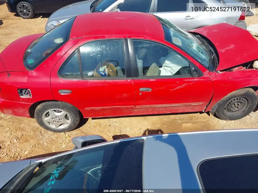 2002 Chevrolet Cavalier VIN: 1G1JC524527191622 Lot: 45401937