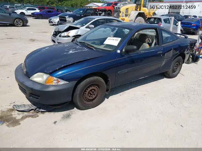 2002 Chevrolet Cavalier VIN: 1G1JC124527212459 Lot: 45538709