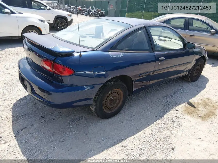 2002 Chevrolet Cavalier VIN: 1G1JC124527212459 Lot: 45538709