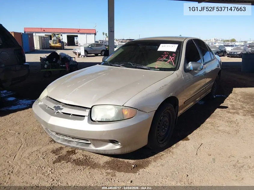 2003 Chevrolet Cavalier Ls VIN: 1G1JF52F537147663 Lot: 44535717