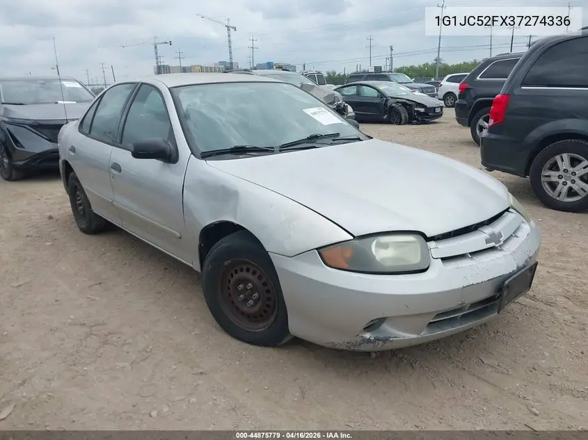 2003 Chevrolet Cavalier VIN: 1G1JC52FX37274336 Lot: 44875779