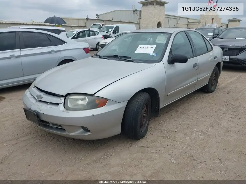 2003 Chevrolet Cavalier VIN: 1G1JC52FX37274336 Lot: 44875779