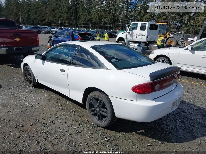 2003 Chevrolet Cavalier VIN: 1G1JC12F237354867 Lot: 44886135