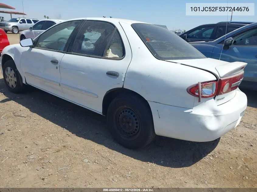 2003 Chevrolet Cavalier VIN: 1G1JC52F537244676 Lot: 45050412