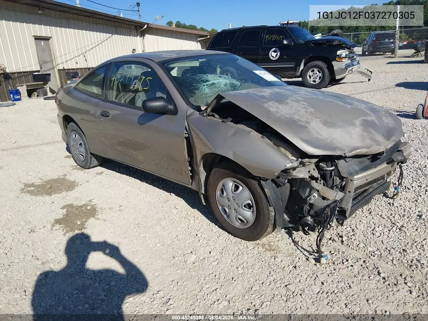 2003 Chevrolet Cavalier VIN: 1G1JC12F037270305 Lot: 45249395