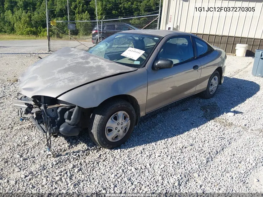 2003 Chevrolet Cavalier VIN: 1G1JC12F037270305 Lot: 45249395
