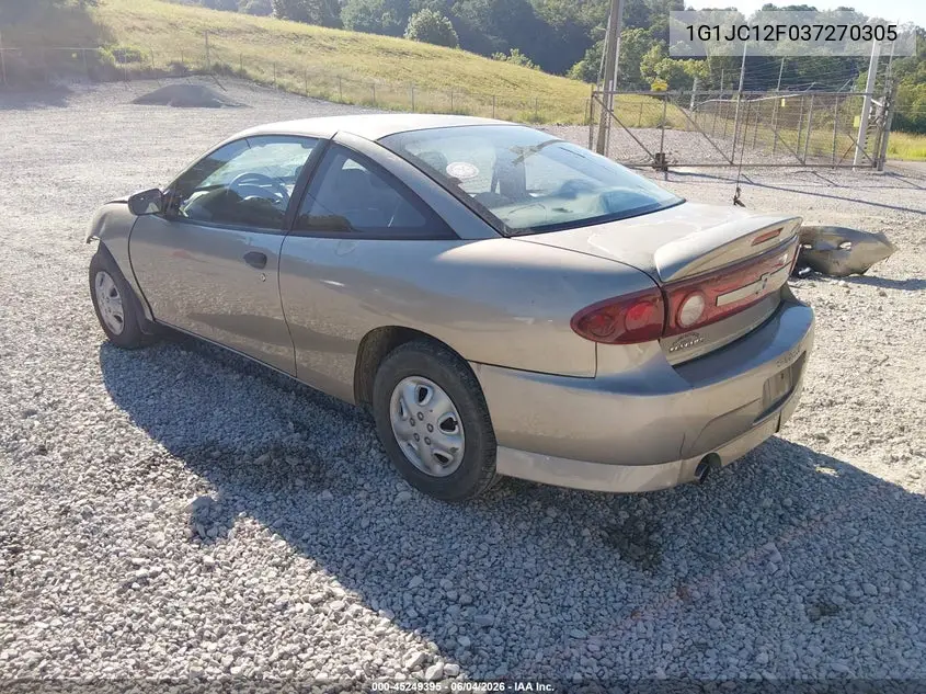 2003 Chevrolet Cavalier VIN: 1G1JC12F037270305 Lot: 45249395