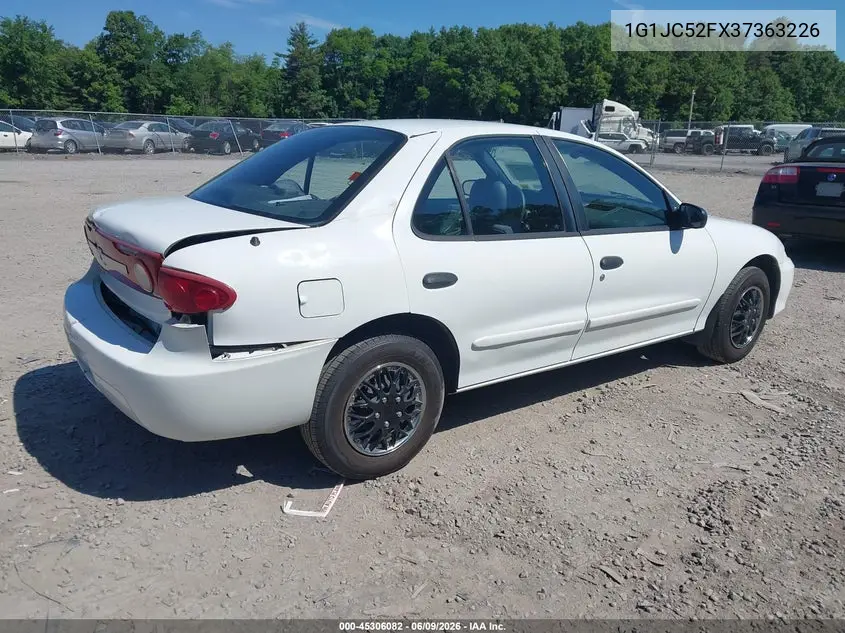 2003 Chevrolet Cavalier VIN: 1G1JC52FX37363226 Lot: 45306082