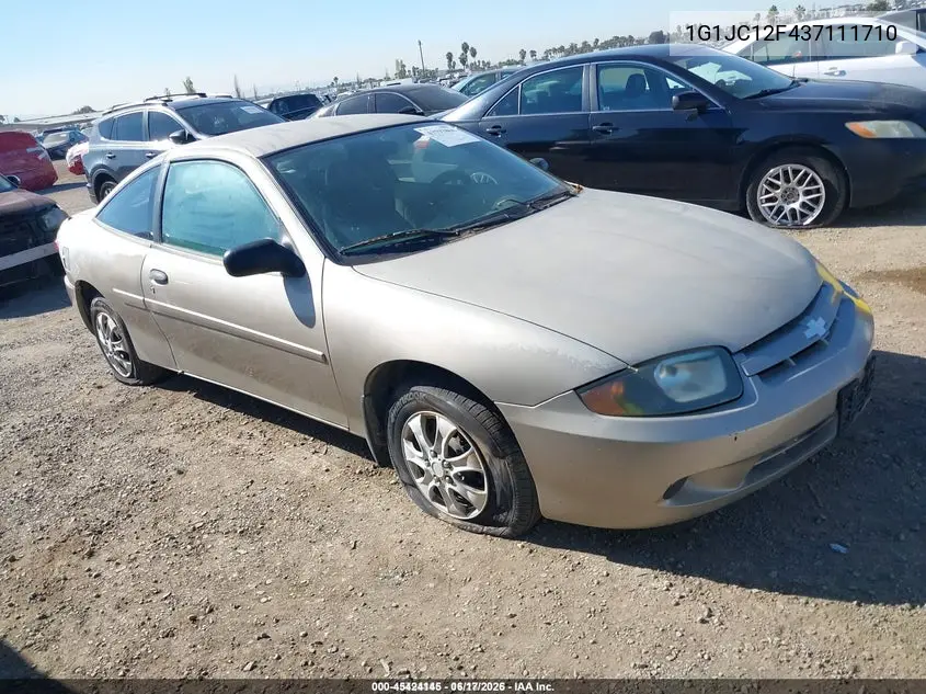 2003 Chevrolet Cavalier VIN: 1G1JC12F437111710 Lot: 45424145