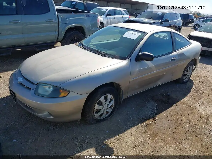 2003 Chevrolet Cavalier VIN: 1G1JC12F437111710 Lot: 45424145