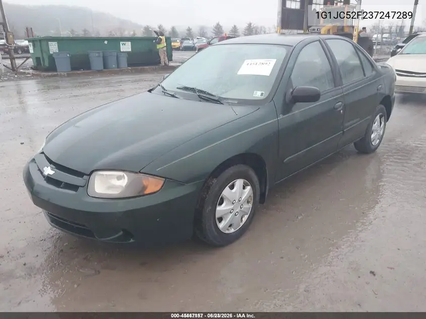 2003 Chevrolet Cavalier VIN: 1G1JC52F237247289 Lot: 45467157