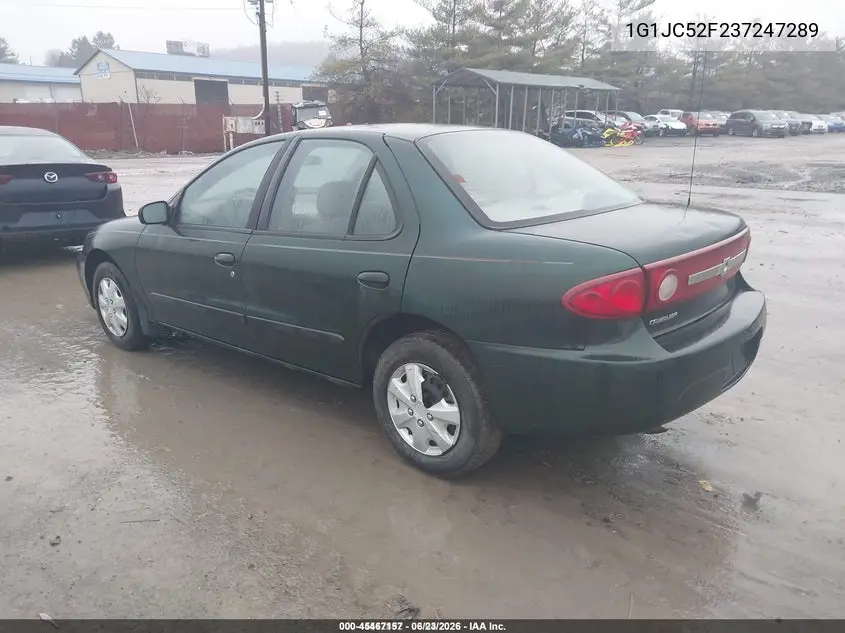 2003 Chevrolet Cavalier VIN: 1G1JC52F237247289 Lot: 45467157