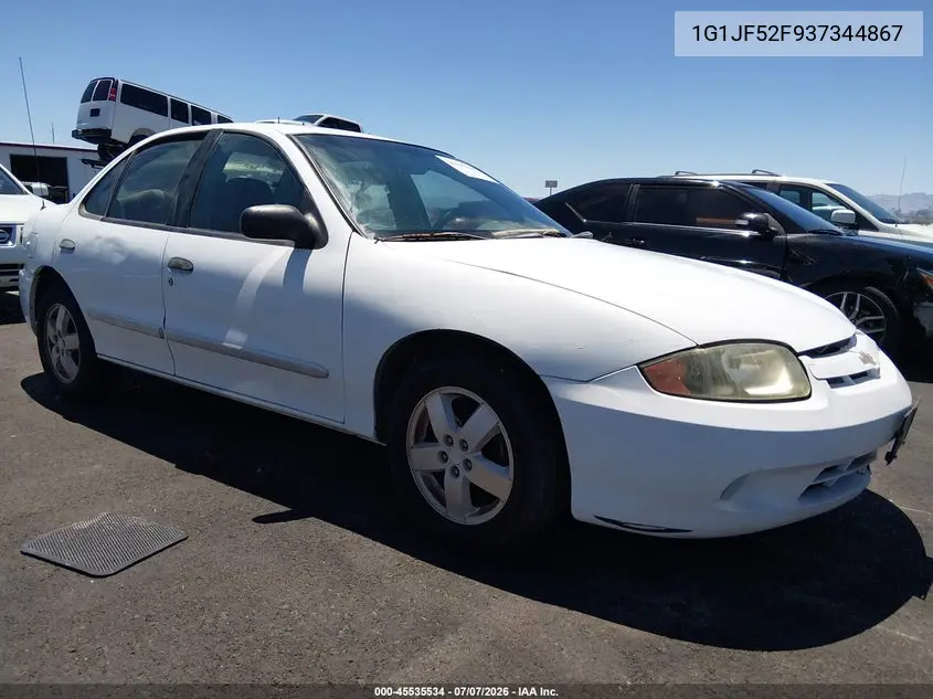 2003 Chevrolet Cavalier Ls VIN: 1G1JF52F937344867 Lot: 45535534
