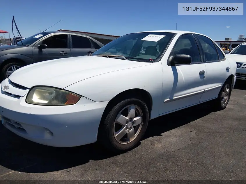2003 Chevrolet Cavalier Ls VIN: 1G1JF52F937344867 Lot: 45535534