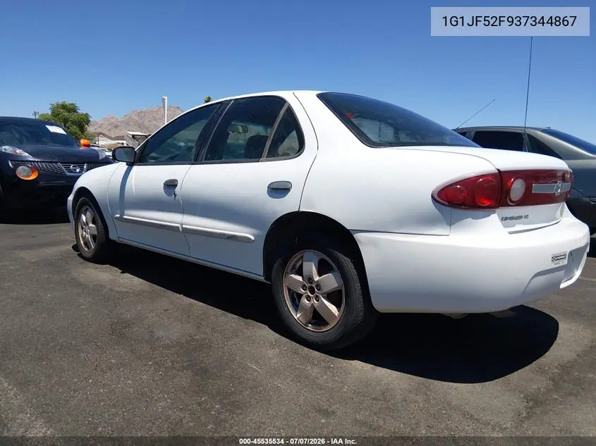 2003 Chevrolet Cavalier Ls VIN: 1G1JF52F937344867 Lot: 45535534
