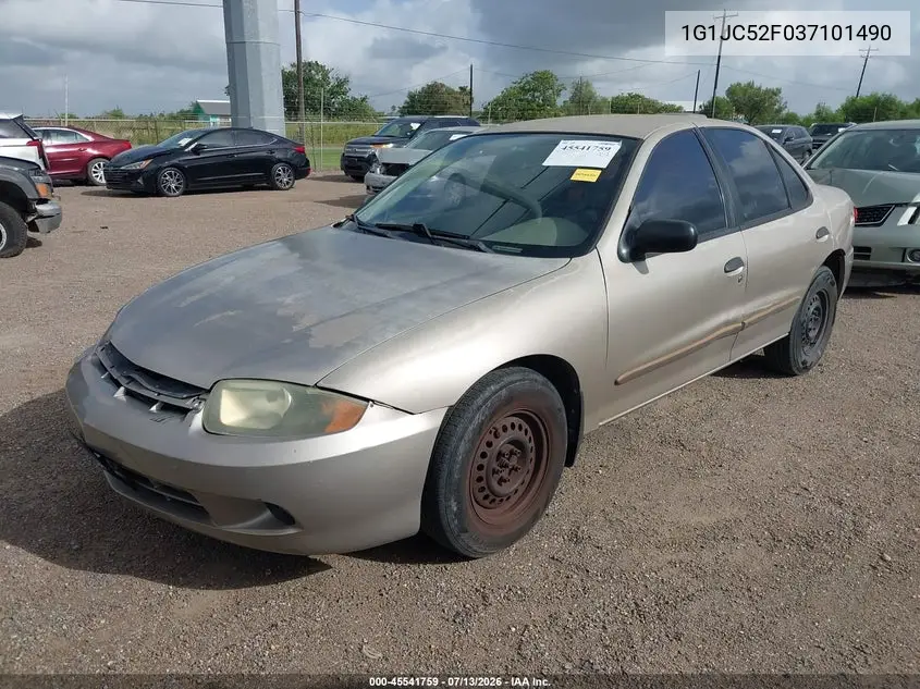 2003 Chevrolet Cavalier VIN: 1G1JC52F037101490 Lot: 45541759