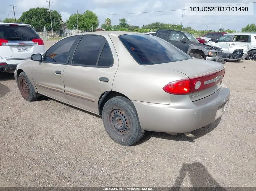 2003 Chevrolet Cavalier VIN: 1G1JC52F037101490 Lot: 45541759