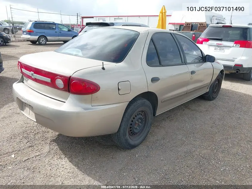 2003 Chevrolet Cavalier VIN: 1G1JC52F037101490 Lot: 45541759