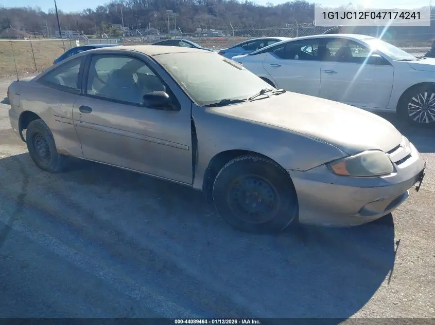 2004 Chevrolet Cavalier VIN: 1G1JC12F047174241 Lot: 44089464